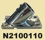 N2100110 RVS vlaggenstokhouder 45º - binnen Ø 22 mm. € 15,95, Watersport en Boten, Ophalen of Verzenden, Nieuw, Overige typen