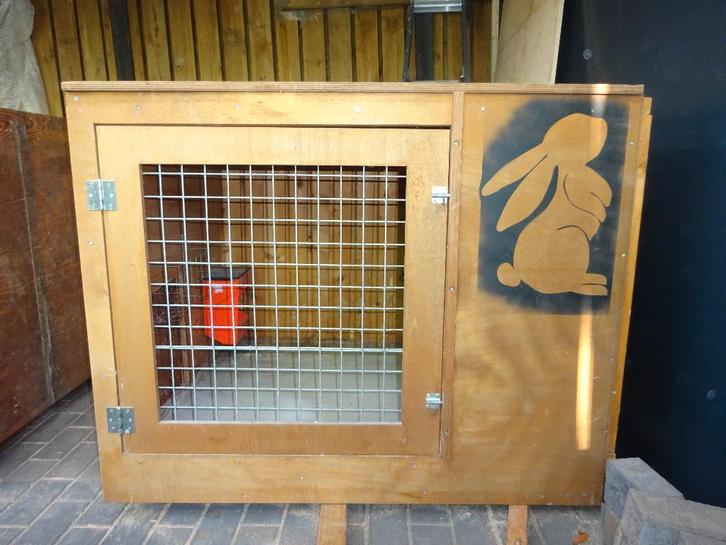 groot konijnenhok, Dieren en Toebehoren, Knaagdieren en Konijnen | Hokken en Kooien, Gebruikt, Hok, 90 cm of meer, 110 cm of meer