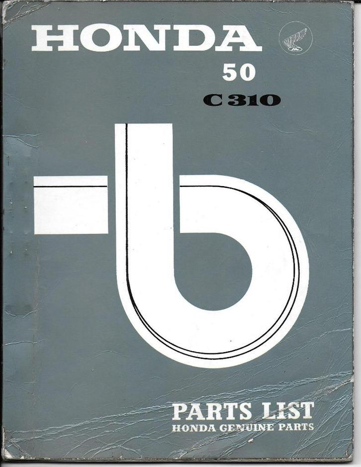 Honda C310 Parts Catalogue bromfiets (1323z), Fietsen en Brommers, Handleidingen en Instructieboekjes, Zo goed als nieuw, Ophalen of Verzenden