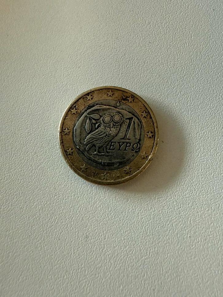 1 Euro munt – Griekenland 2002 (met ‘S’ in de ster), Postzegels en Munten, Munten | Europa | Euromunten, 2 euro, Griekenland, Ophalen of Verzenden