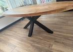 Mango houten eettafel ovaal 220 x 100, Huis en Inrichting, Tafels | Eettafels, Ophalen, 100 tot 150 cm, 200 cm of meer, Zo goed als nieuw