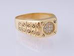 18 karaat Gouden Cartier Ring Herenring Pinkring 12x Diamant, Sieraden, Tassen en Uiterlijk, Ringen, Jw, 20 of groter, Verzenden