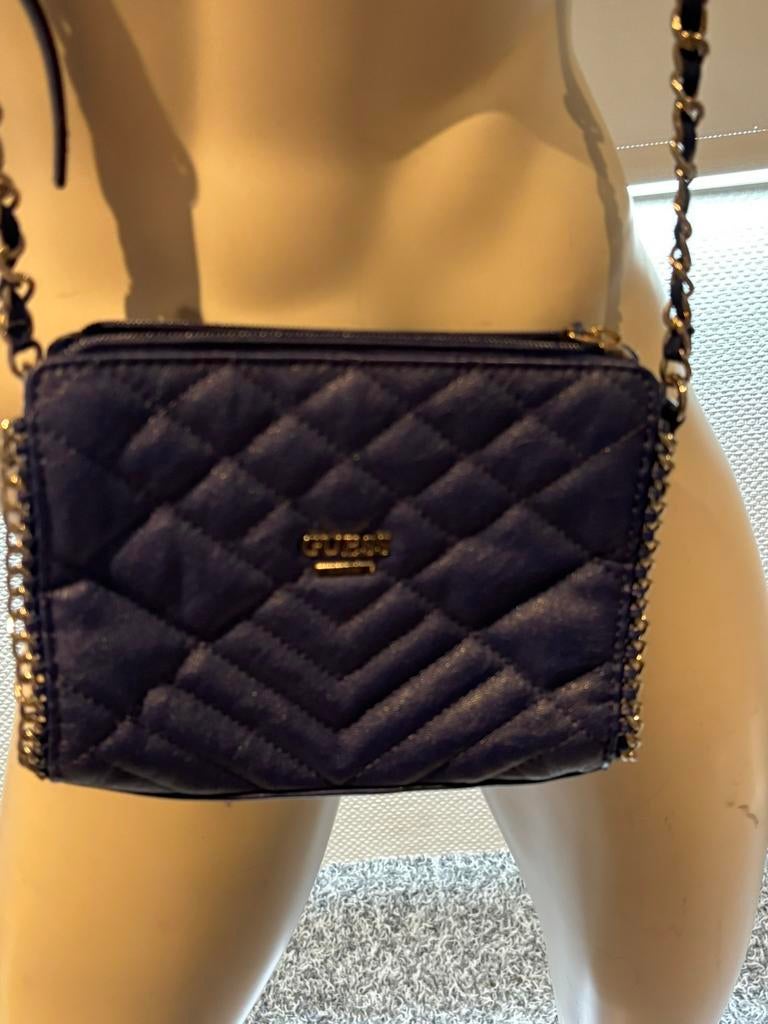 Guess blauw tasje met kettingen, Blauw, Ophalen of Verzenden, Zo goed als nieuw, .