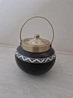 Antieke koektrommel koekjespot England, Ophalen of Verzenden