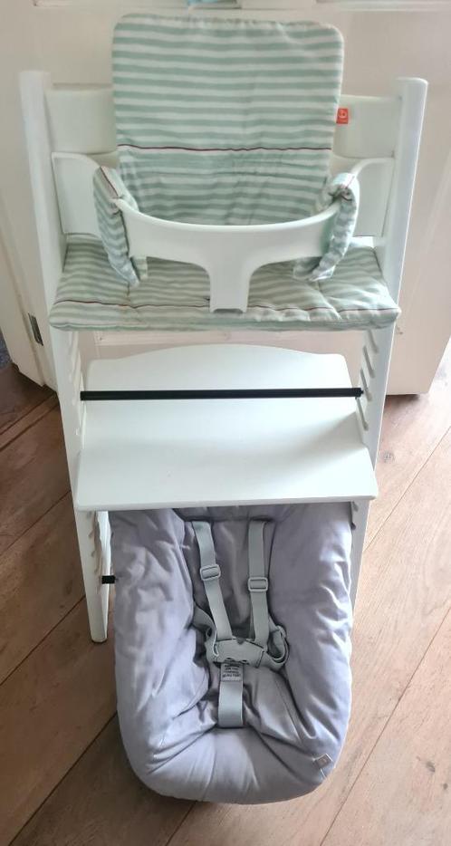 Originele stokke tripp kinderstoel met toebehoren, Kinderen en Baby's, Kinderstoelen, Gebruikt, Meegroeistoel, Aanschuifbaar, Stoelverkleiner