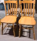 2 licht eiken stoelen keukenstoelen!, Ophalen, Bruin