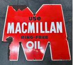 Use Macmillan ring free oil oud emaille reclame bord vintage, Ophalen of Verzenden, Gebruikt, Reclamebord