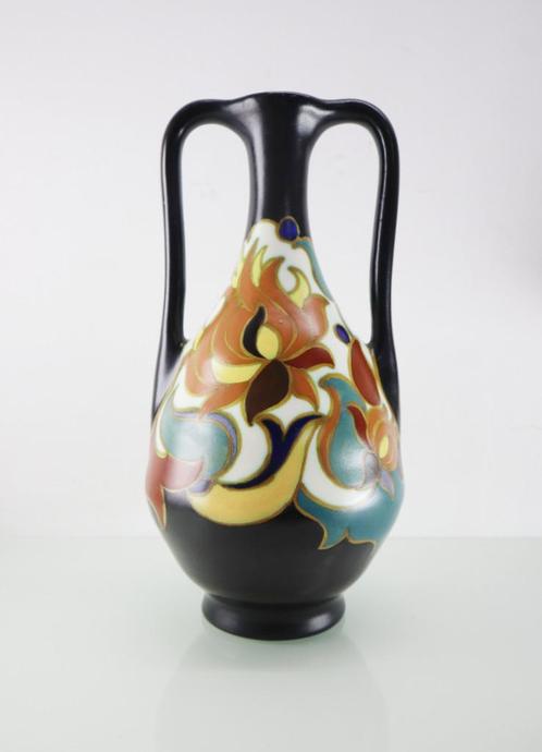 Gouda plateel oorvaas, Antiek en Kunst, Antiek | Keramiek en Aardewerk, Ophalen of Verzenden