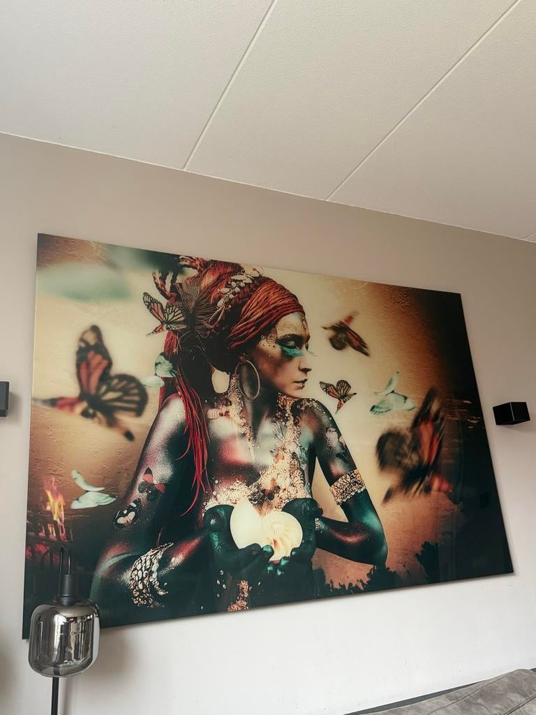 Glaskunst Schilderij 180x120 - Chique Wonen, Erick Kuster St, Ophalen, Nieuw, 125 cm of meer, Schilderij