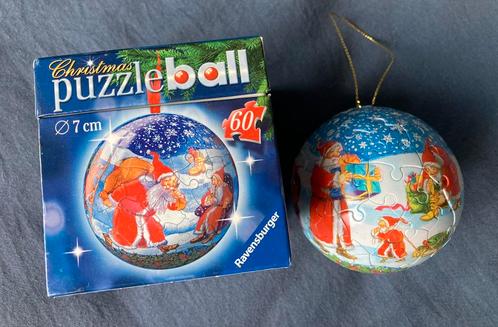 Kerst Puzzelball Ravensburger 60st, Hobby en Vrije tijd, Denksport en Puzzels, Zo goed als nieuw, Rubik's of 3D-puzzel, Minder dan 500 stukjes