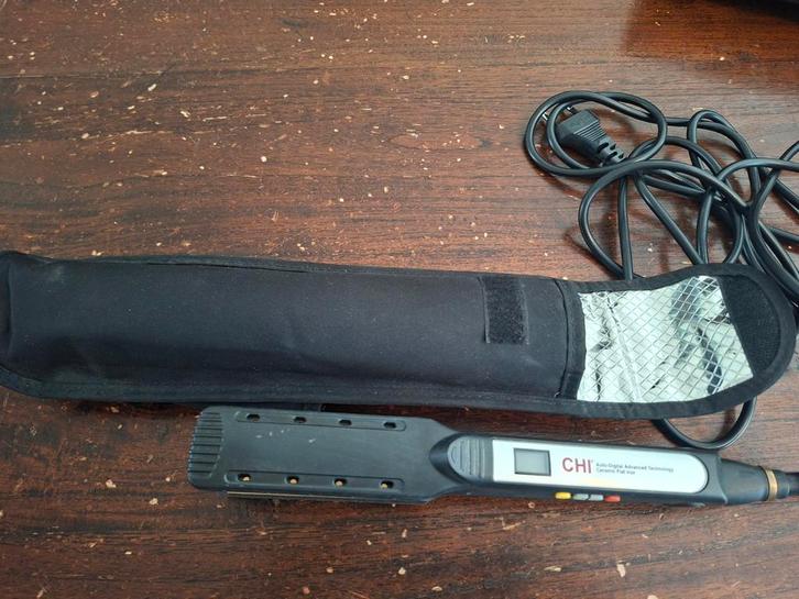 CHI Keramische Stijltang met Hoes, Sieraden, Tassen en Uiterlijk, Uiterlijk | Haarverzorging, Gebruikt, Ophalen of Verzenden