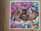 Klein hertje (Bambi) 25 x 27 cm. Diamond Painting Schilderij, Minder dan 50 cm, Oorspronkelijke maker, Nieuw, Ophalen of Verzenden
