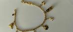 14 karaat gouden bedels armband 585, Sieraden, Tassen en Uiterlijk, Ophalen of Verzenden, Nieuw, Goud, Goud
