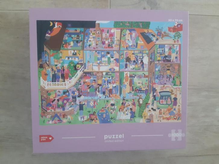 Hema puzzel – Limited edition 2 (1000 stukjes), Hobby en Vrije tijd, Denksport en Puzzels, Zo goed als nieuw, Legpuzzel, 500 t/m 1500 stukjes
