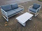 Loungeset Aluminium, Ophalen, Gebruikt, Aluminium, Bank