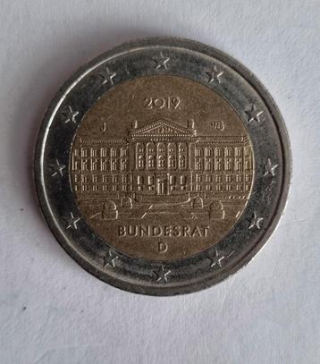 2 Euro Duitsland 2012 - Bundesrat, letter J beschikbaar voor biedingen