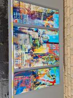 Eurographics drieluik van glas met stadsgezicht, Huis en Inrichting, Woonaccessoires | Schilderijen, Tekeningen en Foto's, Ophalen