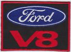 Ford V8 stoffen opstrijk patch embleem #6, Verzamelen, Ophalen of Verzenden, Nieuw, Auto's