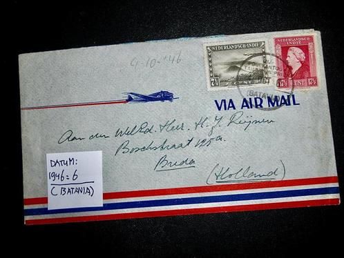 427 INDIE NOODSTEMPEL TANDJONG-PRIOK, Postzegels en Munten, Brieven en Enveloppen | Buitenland, Briefkaart, Verzenden