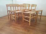 Vintage Deense J39 stoelen van Børge Mogensen, Huis en Inrichting, Stoelen, Ophalen, Riet of Rotan, Gebruikt, Bruin