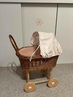 Egmont Toys rieten poppenwagen met stoffen kap, Ophalen of Verzenden, Zo goed als nieuw, Babypop
