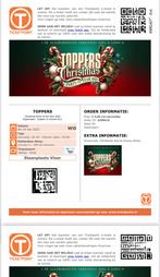 2x Toppers Tickets Staanplaats 24 dec Ahoy officiële tickets, Twee personen