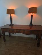 Oude Engelse console tafel, werktafel, ateliertafel, Huis en Inrichting, Ophalen, Gebruikt