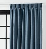 Prachtige verduisterende gordijnen blauw + grijs zachte stof, Ophalen, Grijs, 200 cm of meer, Zo goed als nieuw
