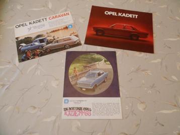 3 Verschillende Opel Kadett folders beschikbaar voor biedingen