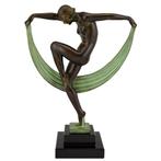 Sculptuur Art Deco stijl FOLIE danseres Denis & Le Verrier, Antiek en Kunst, Kunst | Beelden en Houtsnijwerken, Verzenden