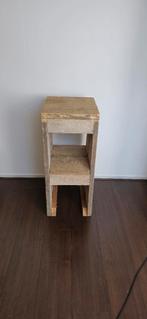 Steigerhouten bijzettafel / plantentafel, Huis en Inrichting, Tafels | Bijzettafels, Ophalen, Minder dan 45 cm, Minder dan 55 cm