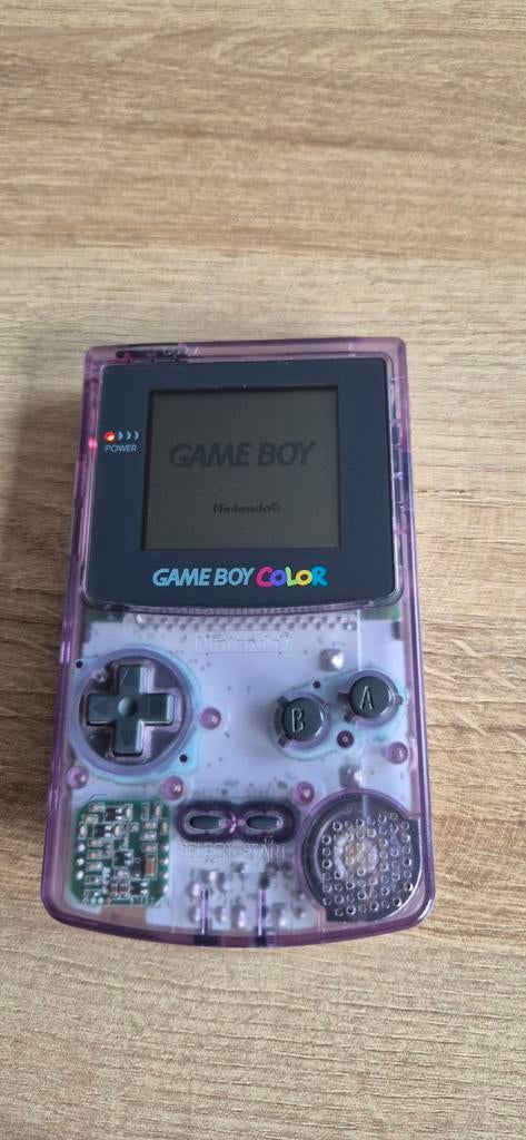 Game Boy Color - Paars Transparant, Spelcomputers en Games, Spelcomputers | Nintendo Game Boy, Ophalen, Gebruikt, Game Boy Color