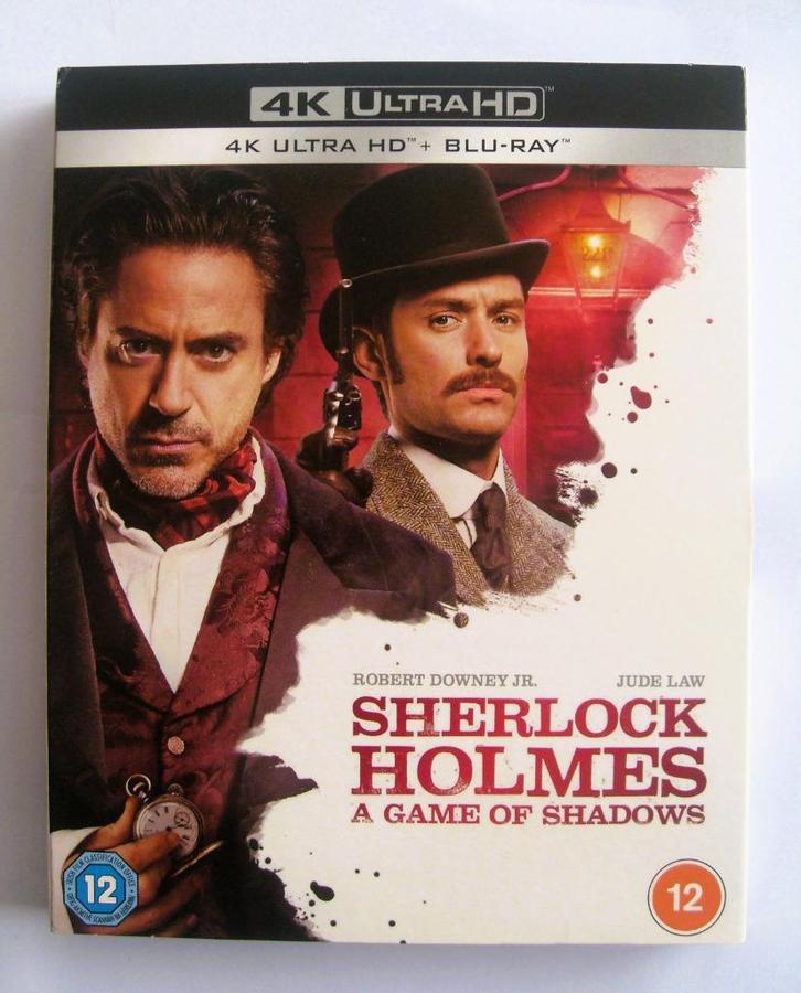 Sherlock Holmes - A Game of Shadows (originele bluray ) 4K, Cd's en Dvd's, Blu-ray, Zo goed als nieuw, Thrillers en Misdaad, Ophalen of Verzenden
