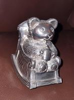 Zilverstad Spaarpot Verzilverd - Beer op Schommelstoel, Ophalen of Verzenden