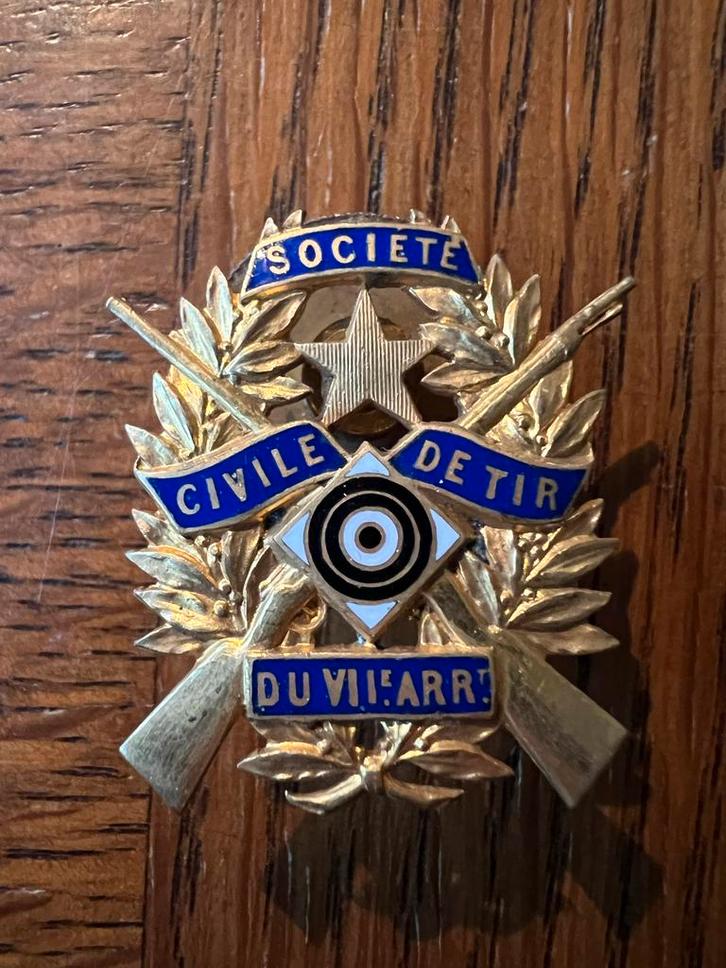 Vintage Societe Civile de Tir Speldje, Verzamelen, Speldjes, Pins en Buttons, Gebruikt, Speldje of Pin, Sport, Ophalen of Verzenden