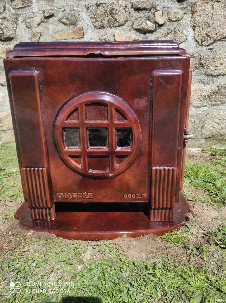 Schitterende antieke Chappee Art-deco houtkachel, Huis en Inrichting, Kachels, Gebruikt, Vrijstaand, Houtkachel, Hout, Ophalen