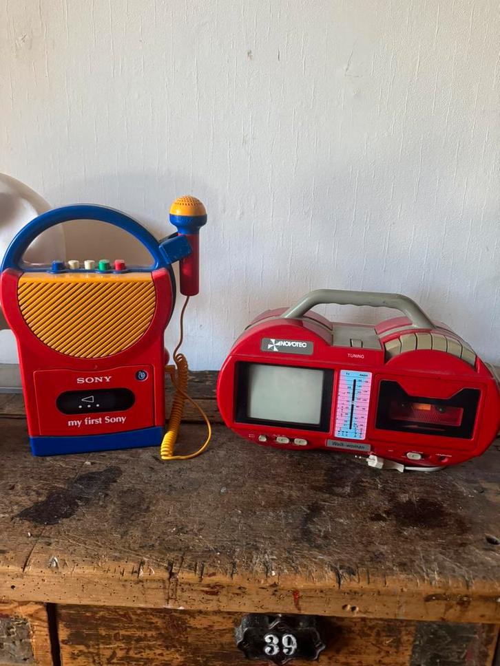 2 leuke vintage portable cassette recorders oa my first sony, Kinderen en Baby's, Speelgoed | Vtech, Zo goed als nieuw, Ophalen of Verzenden