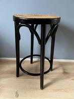 Vintage Thonet kruk met rotan zitting, Ophalen, Gebruikt, Hout