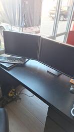 HP EliteDesk + 2x 24 inch Monitoren, Computers en Software, Monitoren, Ophalen, Full HD, Zo goed als nieuw, HP