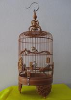 Aziatische vogelkooi met filigraan houtsnijwerk # SALE #, Antiek en Kunst, Verzenden