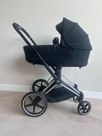 Cybex Platinum Priam 4 | Compleet | Zwart/Chroom, Zo goed als nieuw, Combiwagen, Verstelbare duwstang, Ophalen
