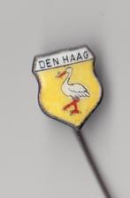 Den Haag Ooievaar emaille speldje, Verzamelen, Gebruikt, Niet vindbaar, Niet vindbaar, Speldje of Pin