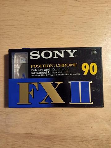 Cassettebandje SONY FXII 90 nieuw in verpakking