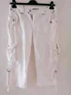 SUPER LEUKE witte kniebroek met gehaakte details mt. M, Kleding | Dames, Broeken en Pantalons, Maat 38/40 (M), Wit, Ophalen of Verzenden