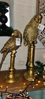 Gouden Papegaai Beelden Set, Tuin en Terras, Ophalen, Zo goed als nieuw, Kunststof, Dierenbeeld