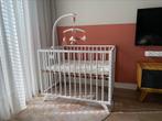 Bopita Retro box wit + mobile en boxkleed, Kinderen en Baby's, Boxen, Ophalen, Gebruikt, Rechthoekig, In hoogte verstelbaar