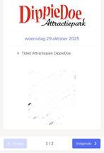 2 tickets voor Dippie Doe attractiepark, Tickets en Kaartjes, Twee personen, Ticket of Toegangskaart