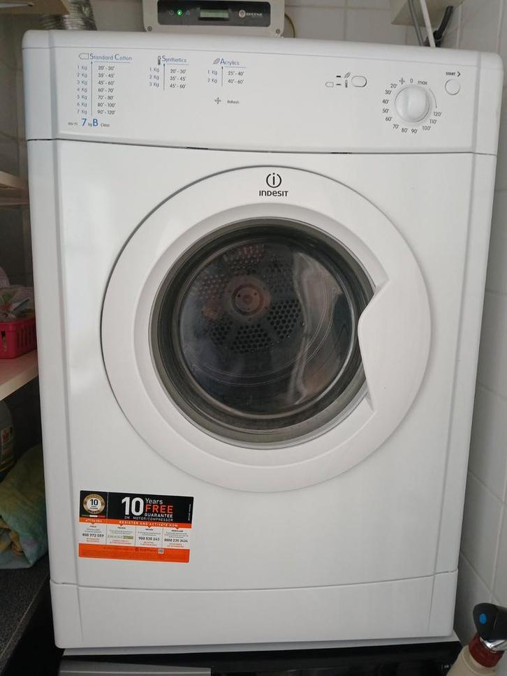 Indesit Wasdroger - IDV 75, Witgoed en Apparatuur, Wasdrogers, Gebruikt, Luchtafvoer, Voorlader, 6 tot 8 kg, 85 tot 90 cm, Ophalen
