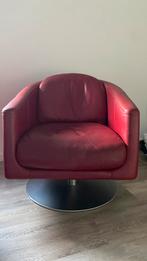 Mooie leren draaifauteuil, Huis en Inrichting, Ophalen, Gebruikt, 75 tot 100 cm, Modern