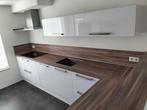 Complete hoogglans witte keuken met apparatuur., Huis en Inrichting, Keuken | Complete keukens, Ophalen, Overige materialen, Wit